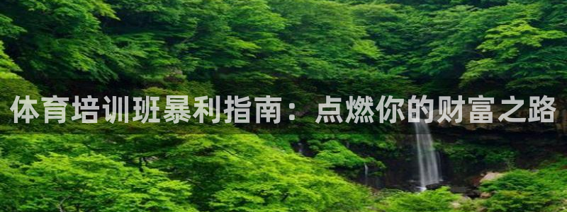 尊龙现在：体育培训班暴利指南：点燃你的财富之路