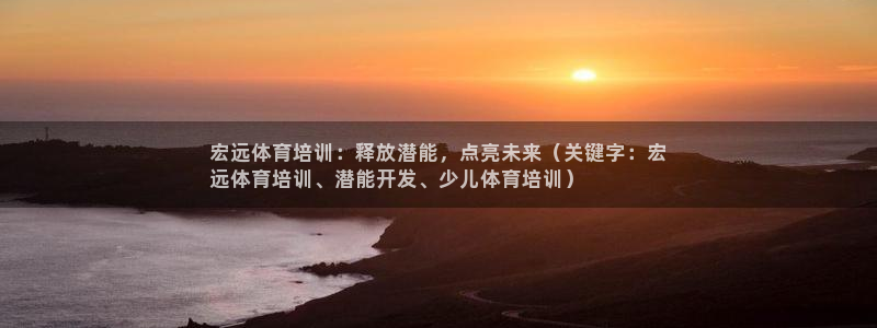 尊龙实业 吴友良：宏远体育培训：释放潜能，点亮未来（